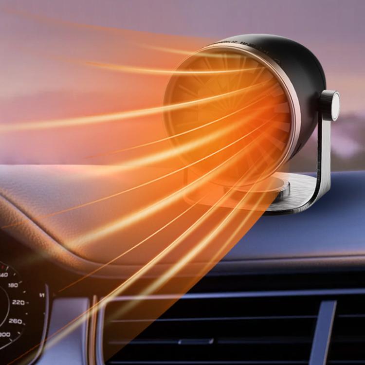 Vehicle-mounted Heater With Adjustable Fan Speed Defogging Defrosting Heater, Color: Black 24V
