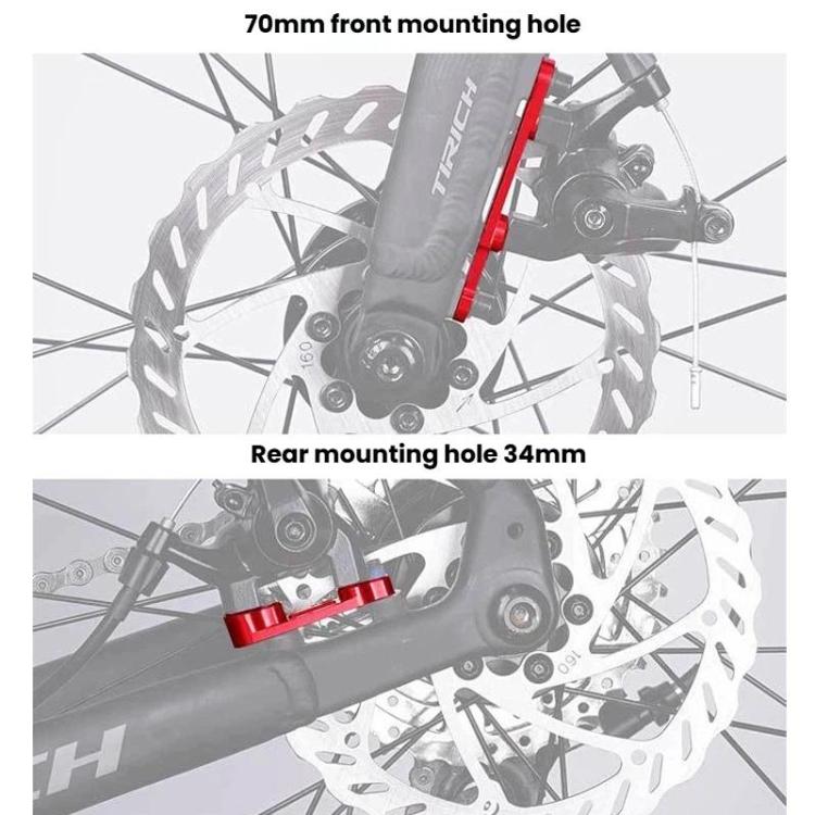 ENLEE Road Bike Disc Brake Adapter, Spec: Front Clamp Blue