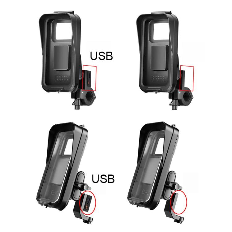 Waterproof Navigation Phone Holder For Motorcycles And Bicycles, Style: Rearview Mirror Standard