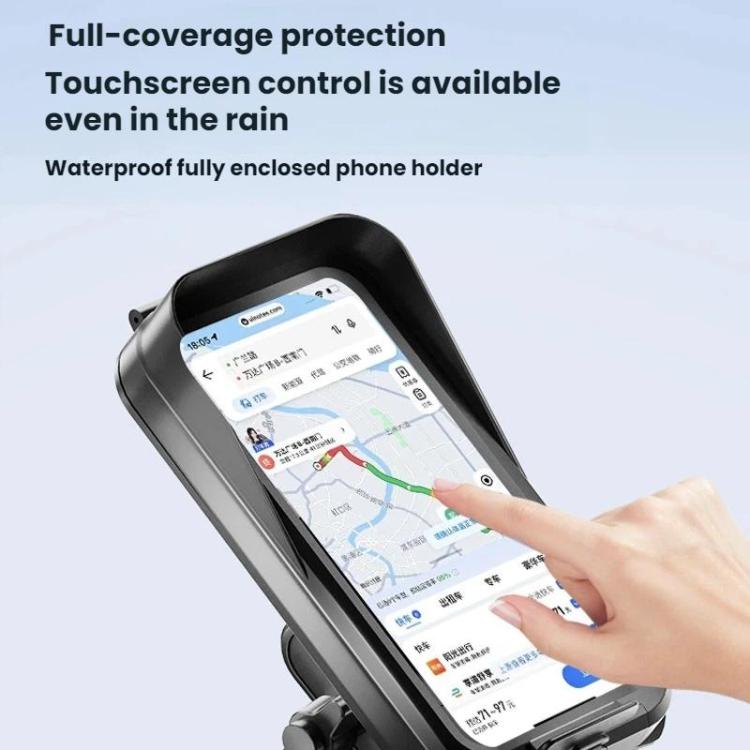 Waterproof Navigation Phone Holder For Motorcycles And Bicycles, Style: Rearview Mirror Charging