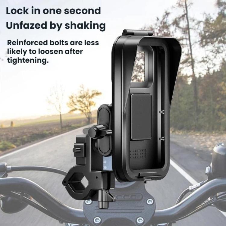 Waterproof Navigation Phone Holder For Motorcycles And Bicycles, Style: Handlebar Charging