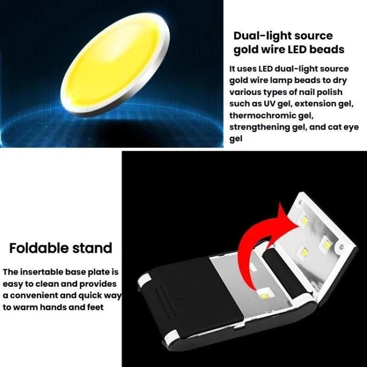 BLUEQUE 3T USB 36W Portable Folding Nail Lamp UV Gel Polish LED Curing Light