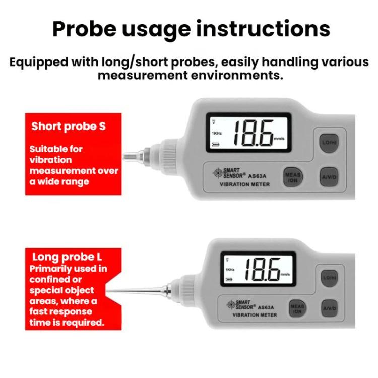 SMART SENSOR Portable Handheld Motor Vibration Analyzer - Ivory White