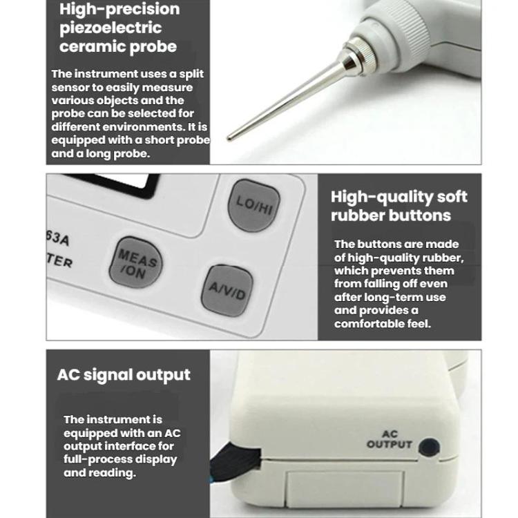 SMART SENSOR Portable Handheld Motor Vibration Analyzer - Ivory White