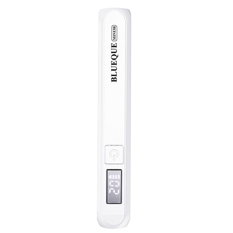 BLUEQUE Handheld 3W Rechargeable LED Nail Drying Lamp Single-Nail Tip Curing Lamp, Spec: 3B Screen  - White