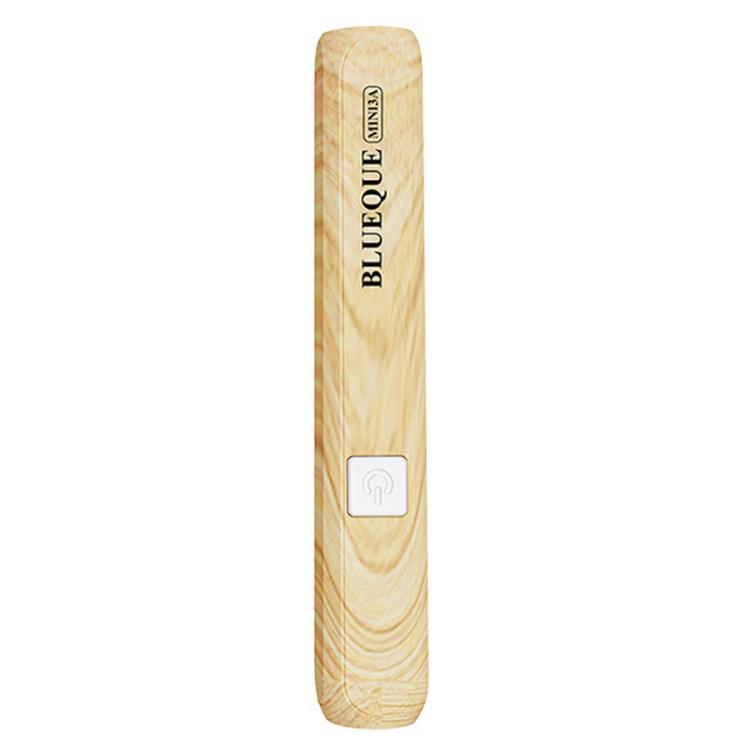 BLUEQUE Handheld 3W Rechargeable LED Nail Drying Lamp Single-Nail Tip Curing Lamp, Spec: 3A Push-Button  - Wood Grain