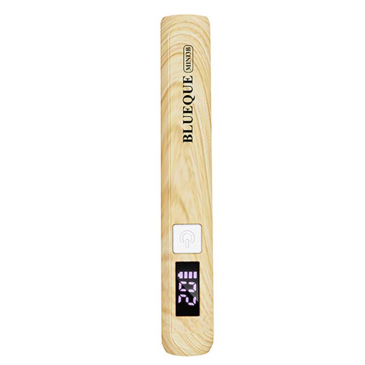 BLUEQUE Handheld 3W Rechargeable LED Nail Drying Lamp Single-Nail Tip Curing Lamp, Spec: 3B Screen  - Wood Grain
