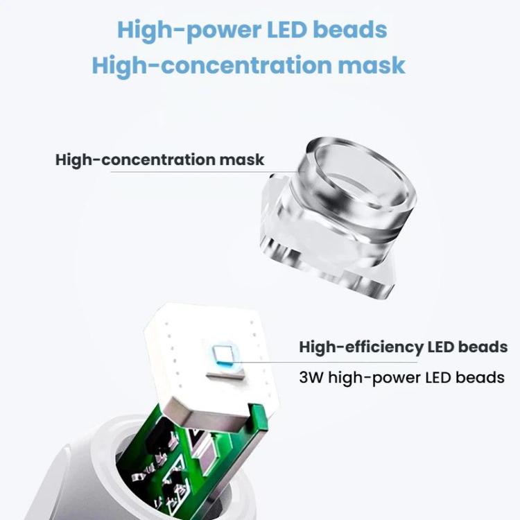 BLUEQUE Handheld 3W Rechargeable LED Nail Drying Lamp Single-Nail Tip Curing Lamp, Spec: 3B Screen  - Wood Grain