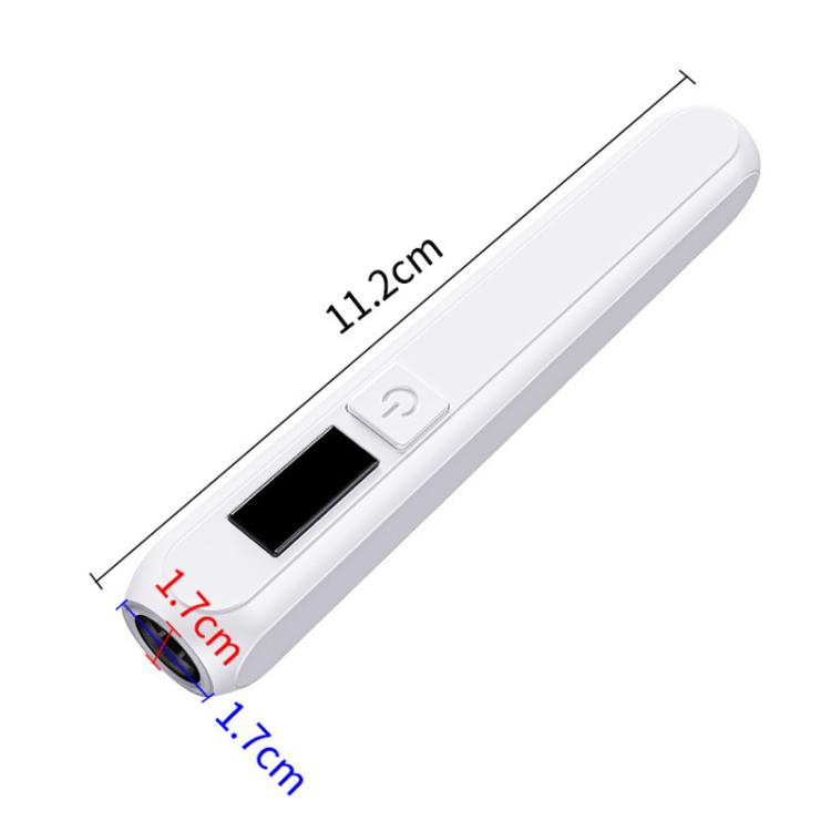 BLUEQUE Handheld 3W Rechargeable LED Nail Drying Lamp Single-Nail Tip Curing Lamp, Spec: 3A Push-Button  - White