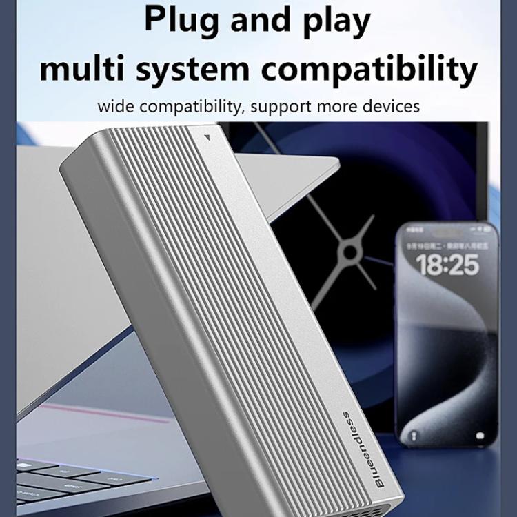 Blueendless M280U4C USB4 Portable Hard Drive Enclosure With Switch & Fan Solid-State M.2 NVMe Drive Enclosure External SSD Enclosure