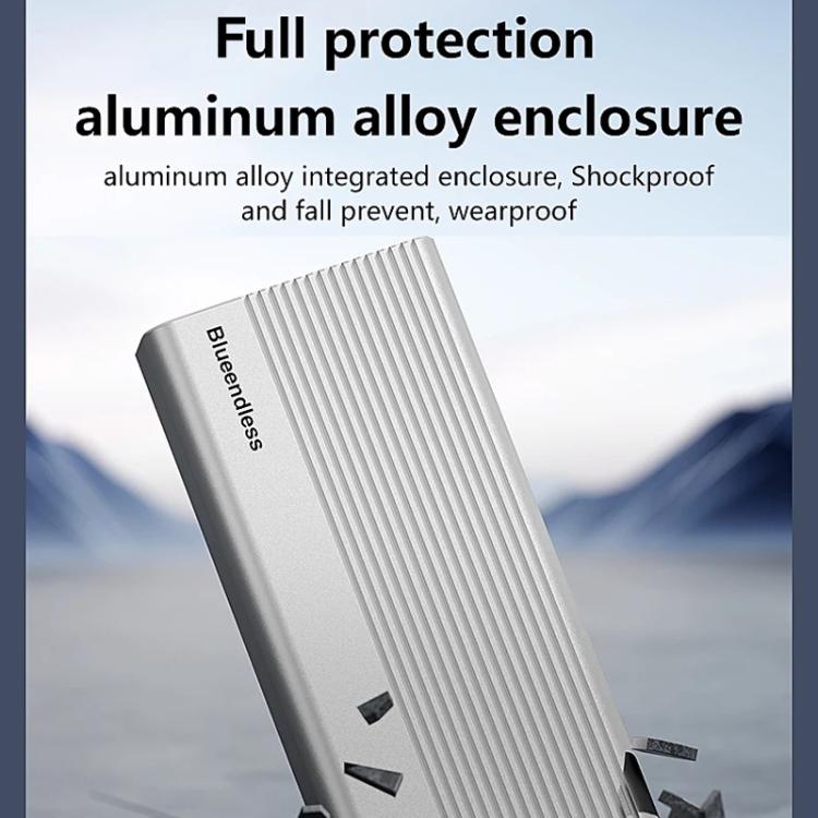 Blueendless M280U4C USB4 Portable Hard Drive Enclosure With Switch & Fan Solid-State M.2 NVMe Drive Enclosure External SSD Enclosure