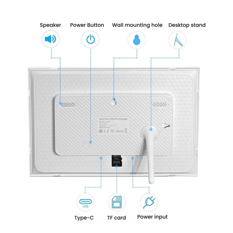 10.1-Inch WiFi Smart Digital Calendar Frame Planner Touchscreen Display With App Control UK Plug