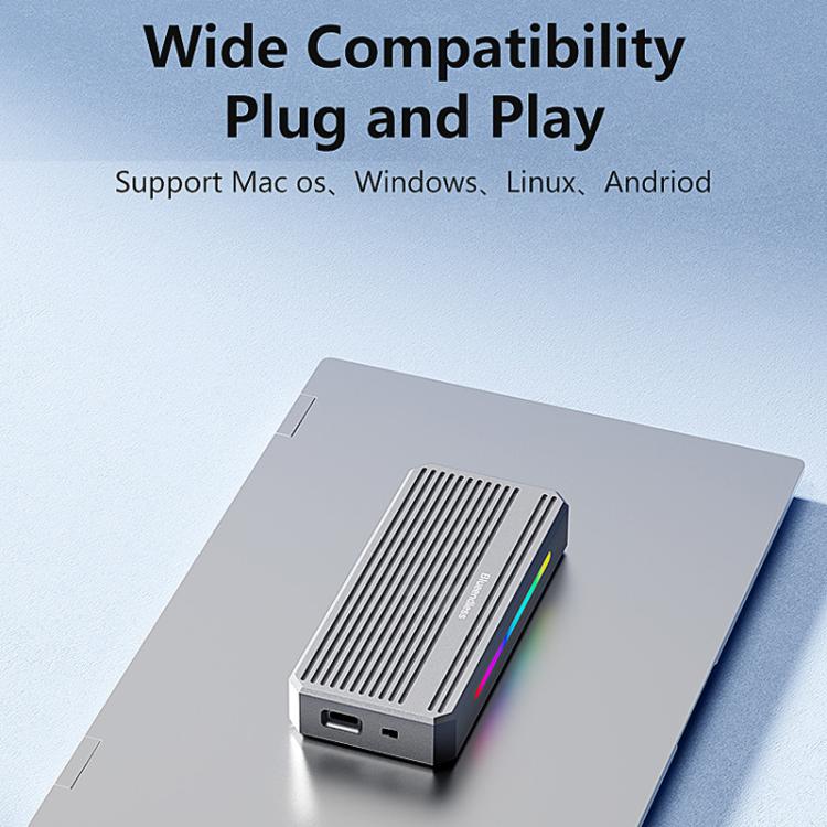 Blueendless M280U4 PLUS USB4 External SSD Enclosure With RGB L & External Fan M.2 NVMe SSD Reader