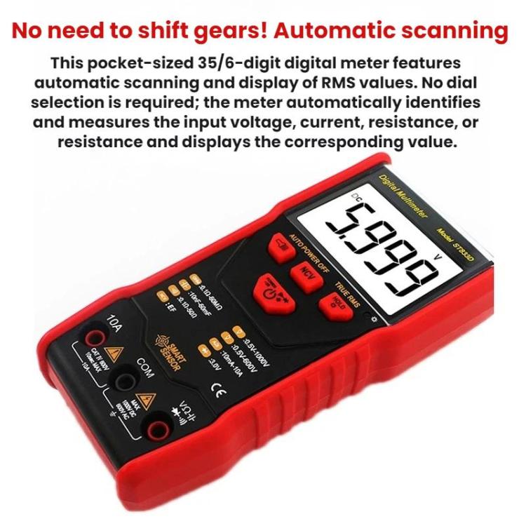 SMART SENSOR High-Precision Multifunctional Portable Automatic Digital Multimeter