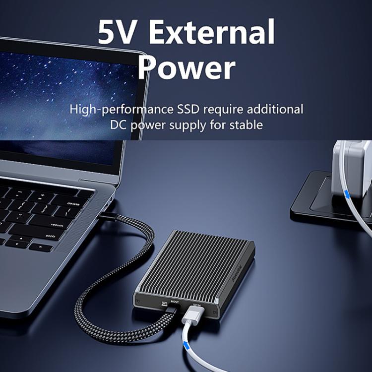 Blueendless DB280A3 M.2 Disk Array Enclosure NVMe / SATA Dual-Protocol RAID Portable SSD Enclosure 20Gbps Offline Copy
