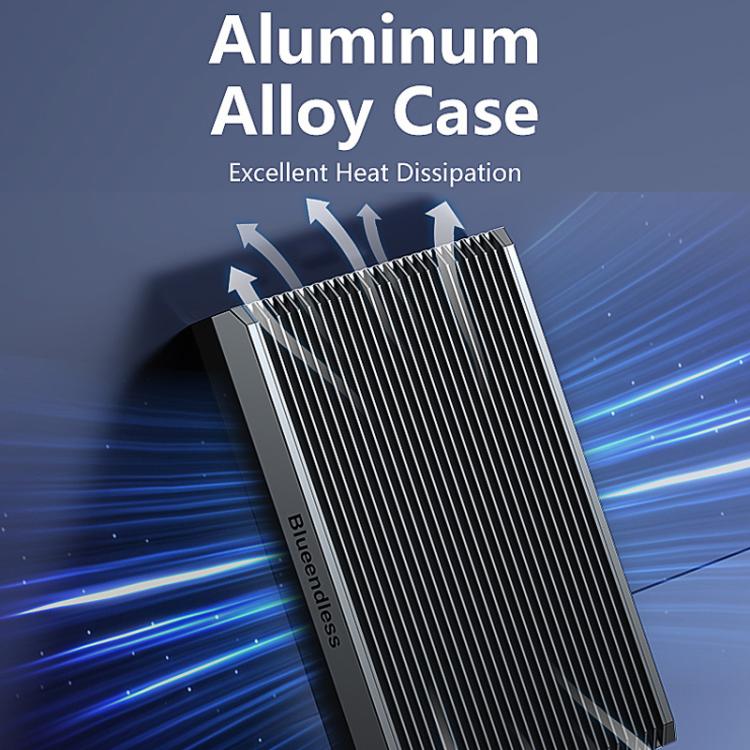 Blueendless DB280A3 M.2 Disk Array Enclosure NVMe / SATA Dual-Protocol RAID Portable SSD Enclosure 20Gbps Offline Copy