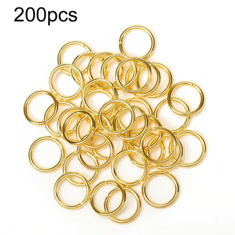 200pcs Handmade Jewelry Jump Rings DIY Accessories, Size: 0.9 x 6mm