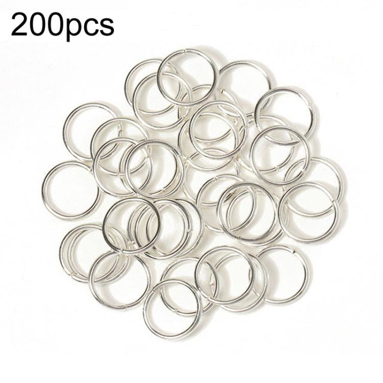 200pcs Handmade Jewelry Jump Rings DIY Accessories, Size: 1.0 x 8mm