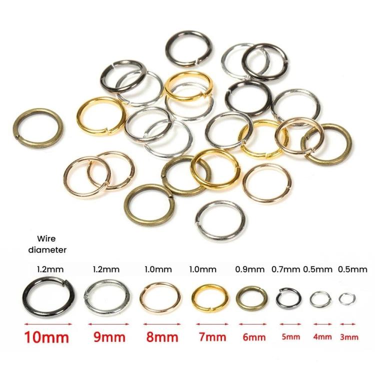 200pcs Handmade Jewelry Jump Rings DIY Accessories, Size: 1.0 x 8mm