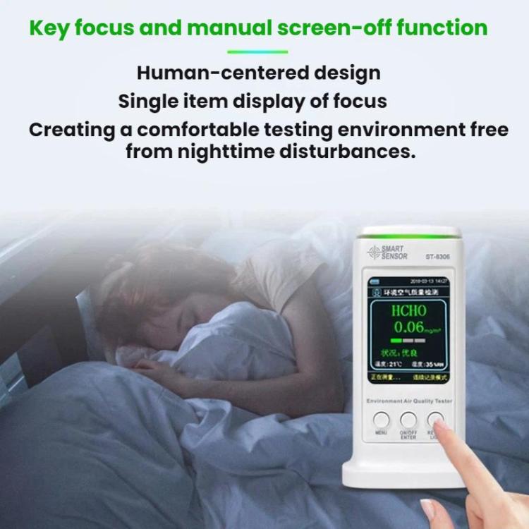 SMART SENSOR Rechargeable Formaldehyde Environmental Air Quality Alarm Detector