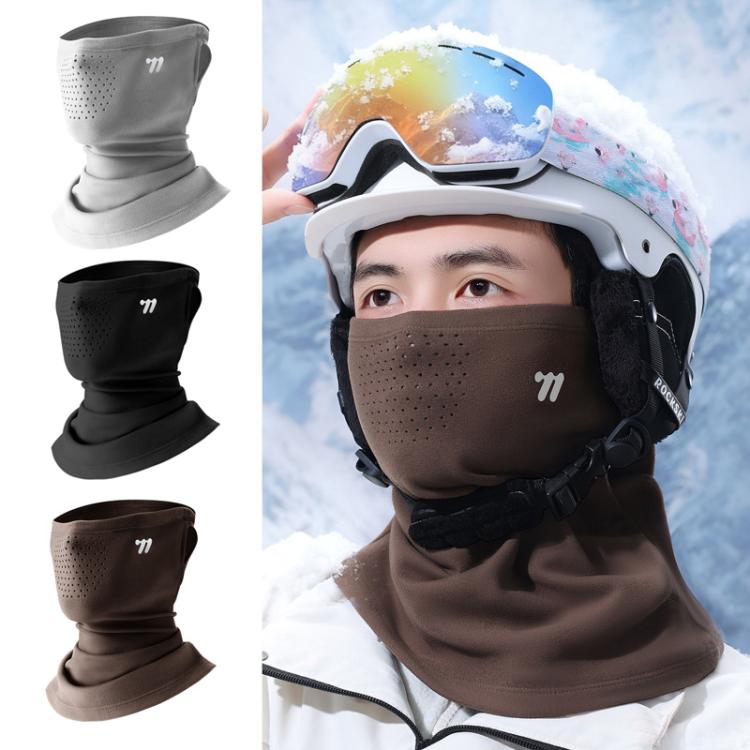 WEST BIKING Winter Ear-Loop Face Mask Double Layer Fleece Windproof Neck Gaiter for Cycling, Size: Free Size