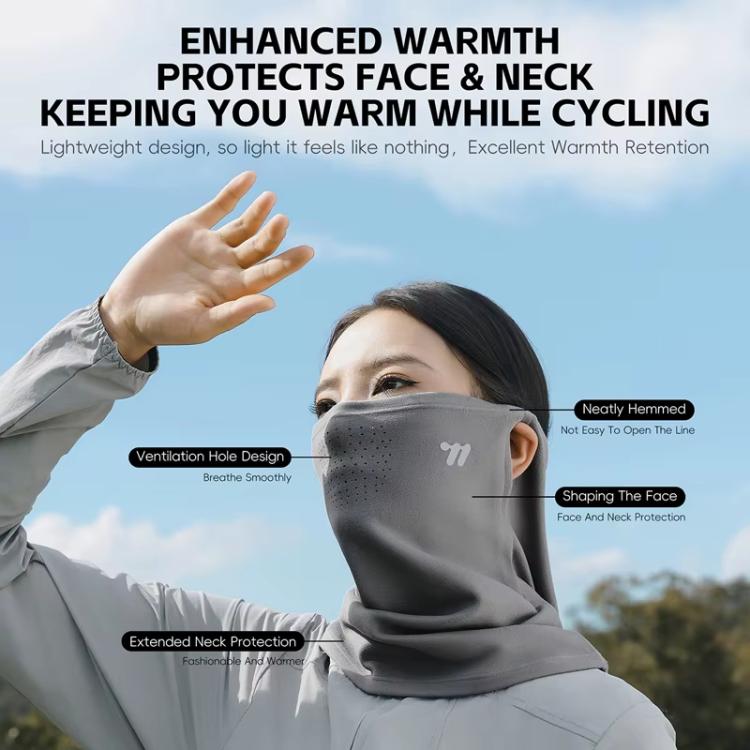 WEST BIKING Winter Ear-Loop Face Mask Double Layer Fleece Windproof Neck Gaiter for Cycling, Size: Free Size