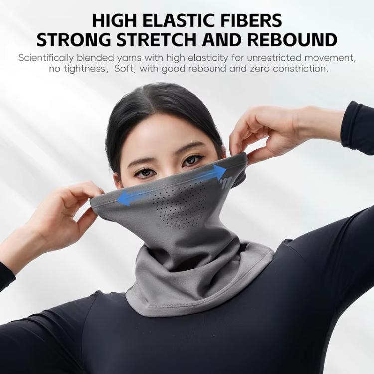 WEST BIKING Winter Ear-Loop Face Mask Double Layer Fleece Windproof Neck Gaiter for Cycling, Size: Free Size