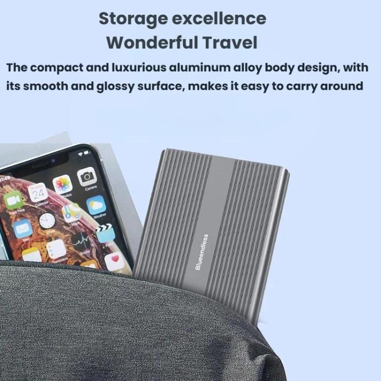 Blueendless M2826SN M.2 NVMe+SATA Portable Hard Drive Enclosure Dual-Bay External M.2 Reader