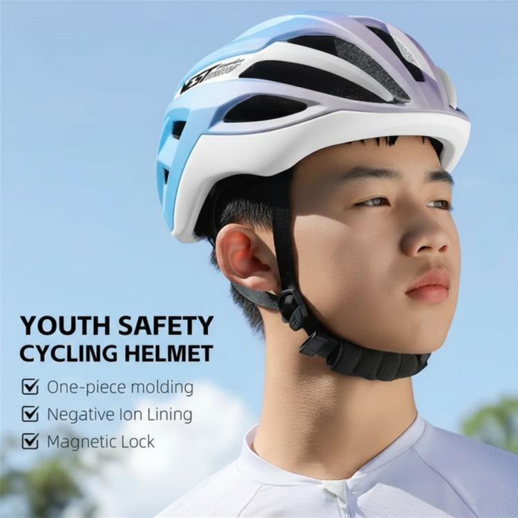 WEST BIKING Youth Bike Helmet for Road & Mountain Cycling with Anion Liner, Magnetic Buckle, Size: 48-52cm
