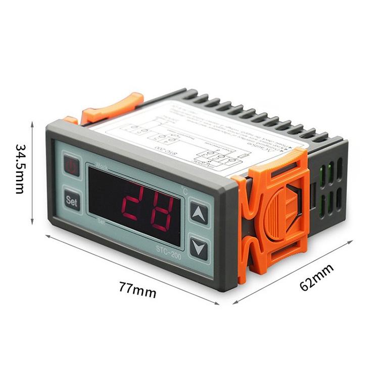 STC-200 Temperature Controller for Cold Storage & Chiller Units Cooling/Heating with Alarm Function - English Version