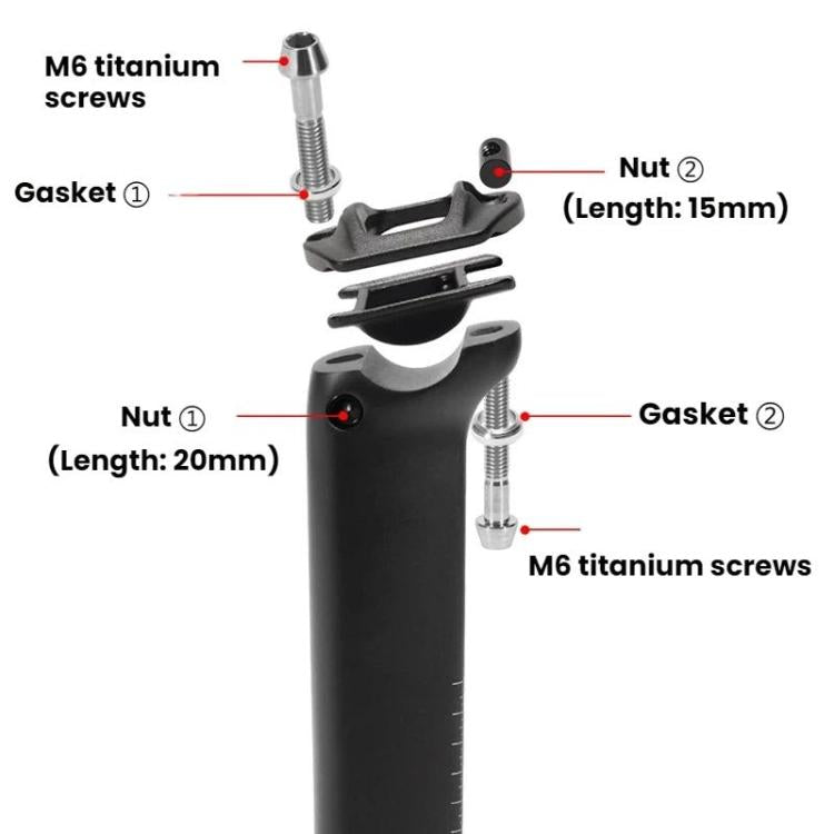 TOSEEK Carbon Fiber Road Bike Seatpost For JAVA Siluro 6top - 54.5x265mm