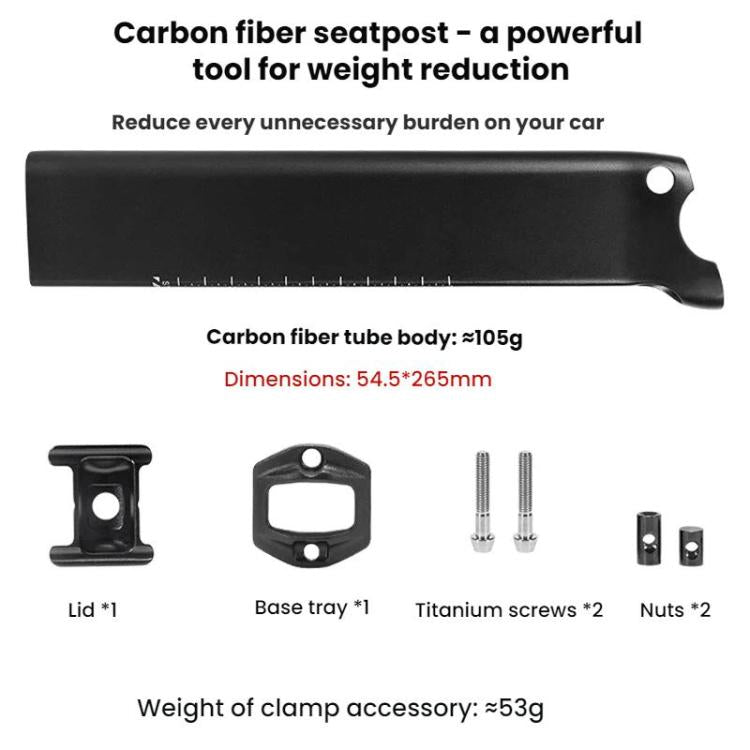 TOSEEK Carbon Fiber Road Bike Seatpost For JAVA Siluro 6top - 54.5x265mm