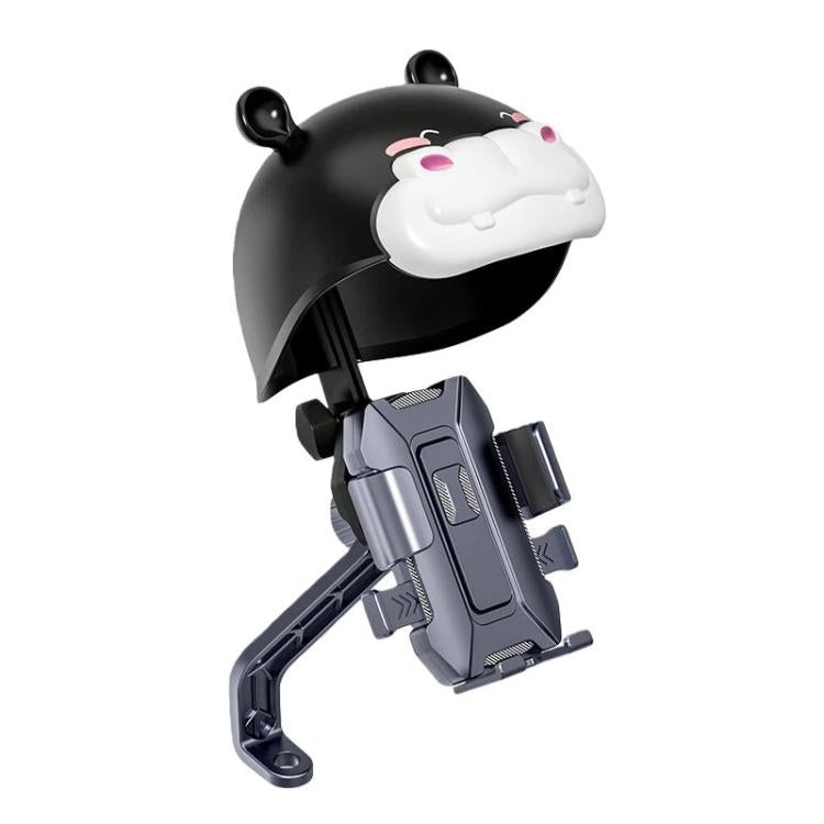 Outdoor Waterproof Motorcycle Phone Mount With Helmet Universal Phone Navigation Bracket, Spec: Rearview Mirror Black