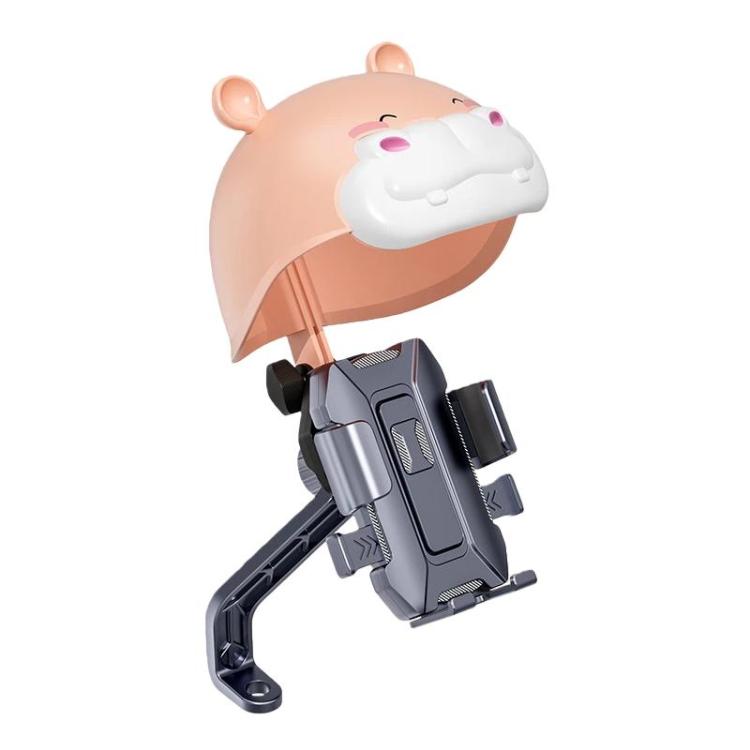 Outdoor Waterproof Motorcycle Phone Mount With Helmet Universal Phone Navigation Bracket, Spec: Rearview Mirror Pink