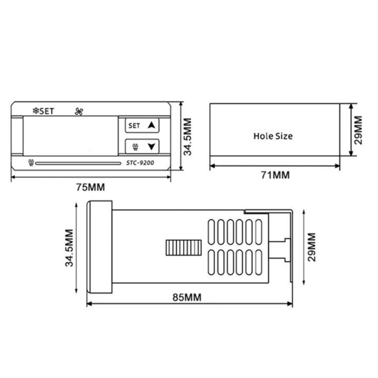 STC-9200 Microcomputer Temperature Controller - 3-Mode Output For Refrigeration, Defrost & Fan Control, Universal For Cold Storage/Chiller Units - English Version