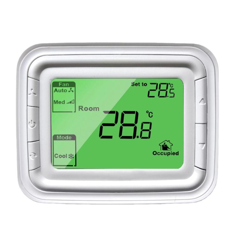 T6861H2WG 220V Digital Thermostat with Large LCD Display for FCU Air Conditioner