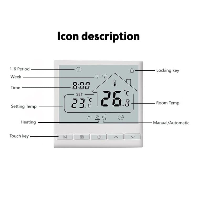 220V 3A WIFI Floor Thermostat Support Tuya Smart Home App Remote Control Underfloor Heating Temperature Regulator