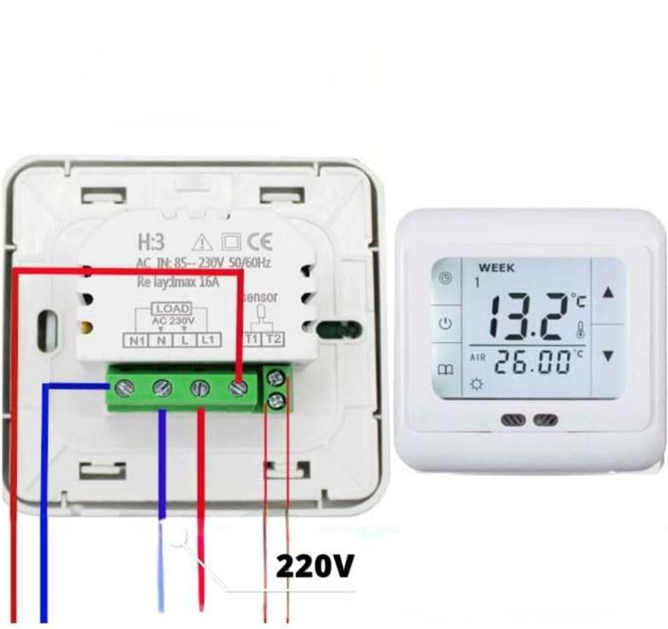 16A Floor Thermostat Underfloor Heating Temperature Regulator WiFi Version