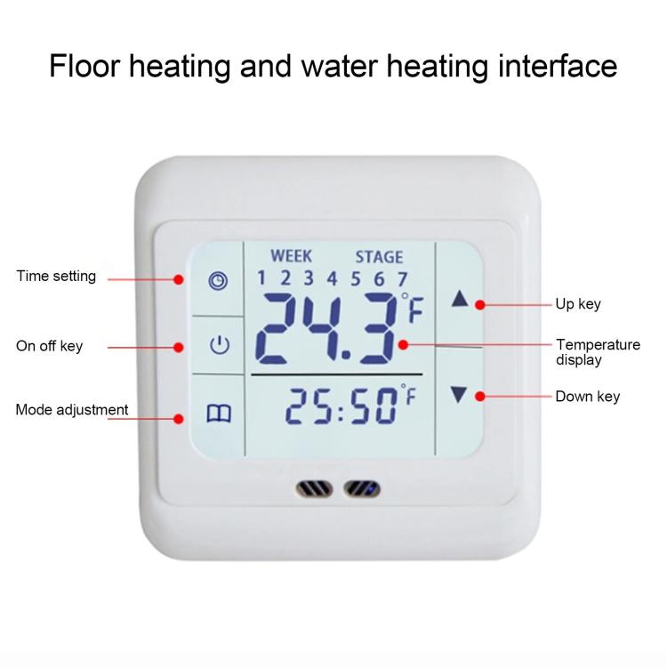 16A Floor Thermostat Underfloor Heating Temperature Regulator WiFi Version