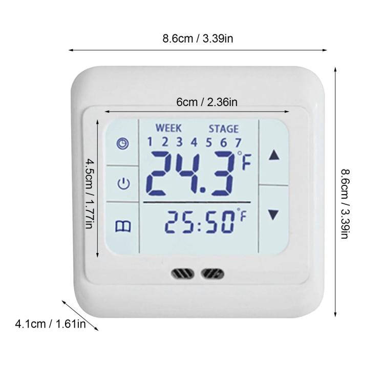 16A Floor Thermostat Underfloor Heating Temperature Regulator No WiFi