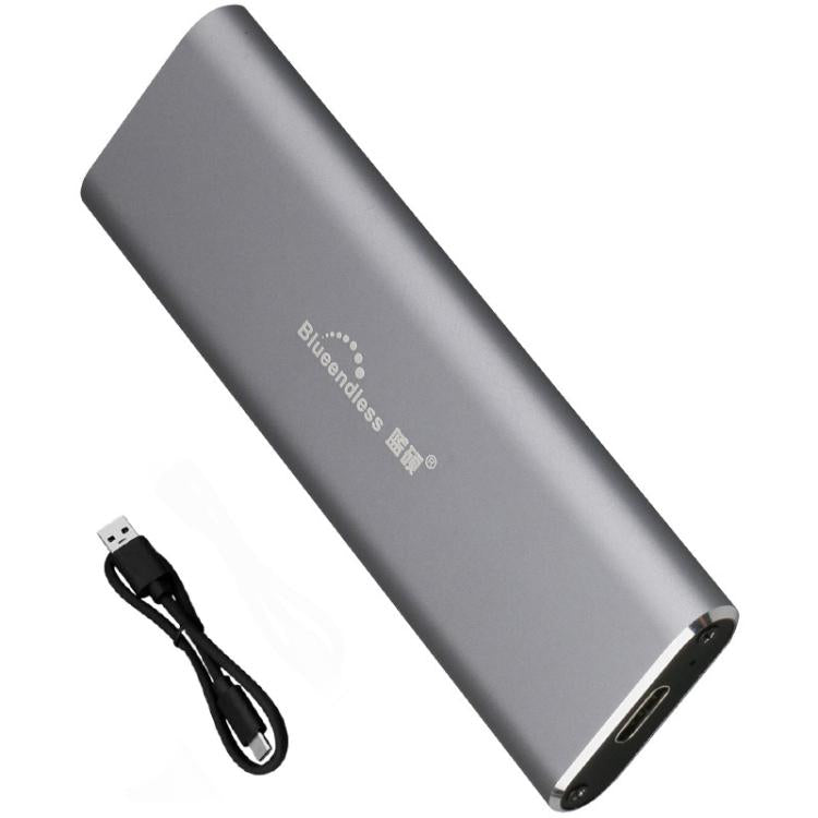 Blueendless 2802N Aluminum Alloy NVMe Portable Hard Drive Enclosure With Screw-Lock M.2 SSD Reader, Spec: With USB Cable