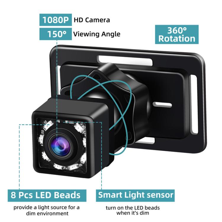 4.3 Inch 1080P HD Car Baby Monitor Infrared Night Vision Camera, Spec: With Cigarette Lighter