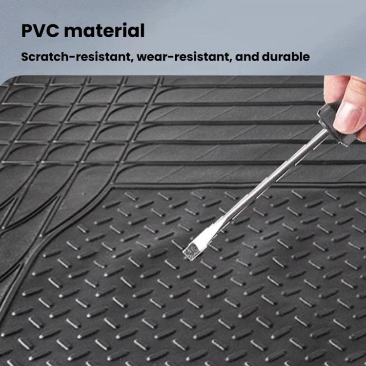 BY-1524 Car Non-Slip Trunk Mat Waterproof, Cuttable Universal Mat - Black