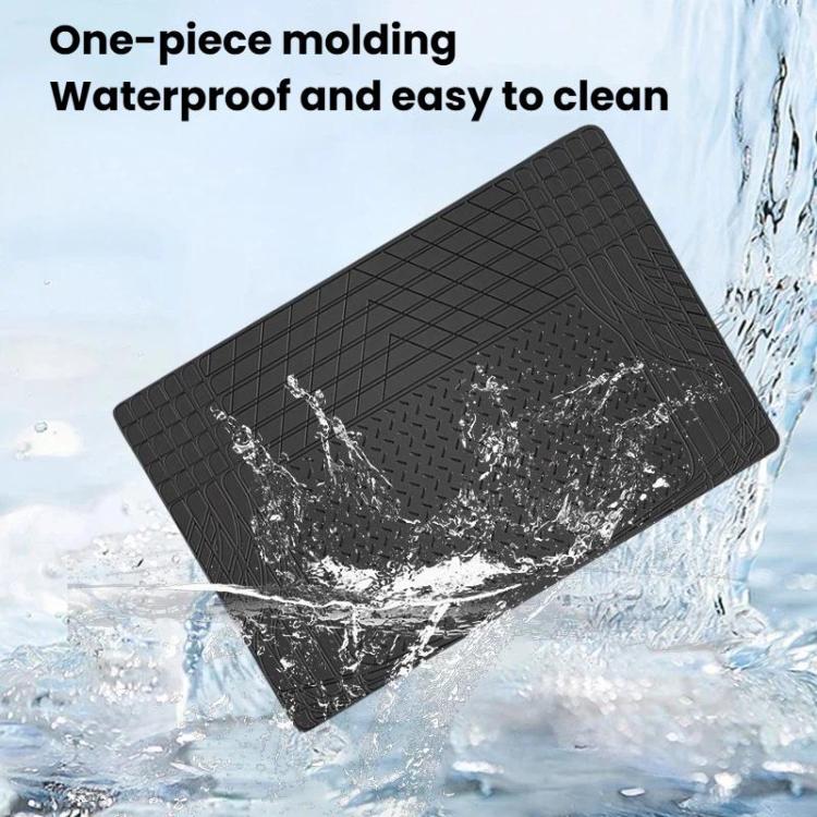 BY-1524 Car Non-Slip Trunk Mat Waterproof, Cuttable Universal Mat - Black