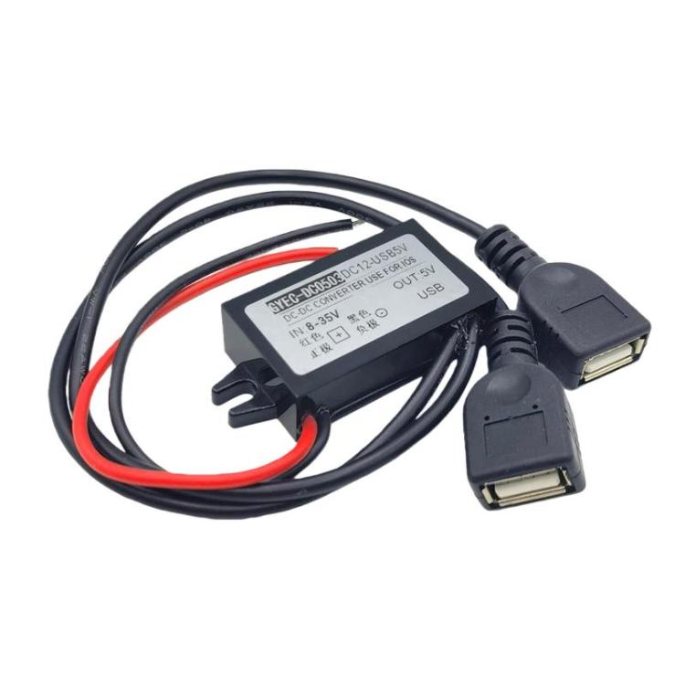 Phone Charging Buckle Module Car Power Converter, Spec: 8-35V To 5V Double USB