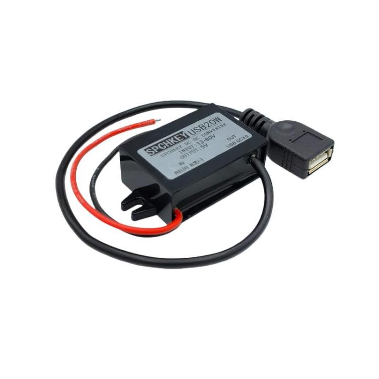 Phone Charging Buckle Module Car Power Converter, Spec: 12-80V To 5V USB QC3.0