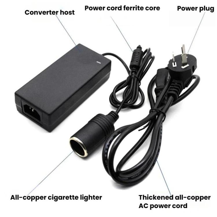 12V 5A Power Adapter Car Cup Holder Vacuum Cleaner Power Converter US Plug