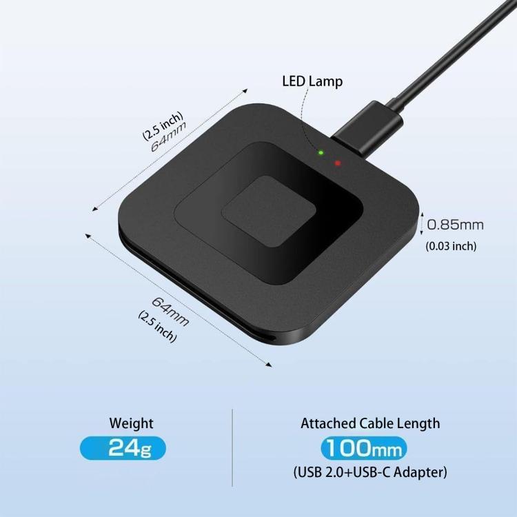 Square Smart Card Reader For Bank Cards Tax Filing Storage Cards, Interface: USB