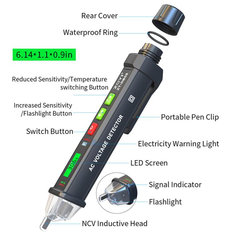 ZOYI Non-Contact Smart Induction Voltage Tester Pen, Model: DB03