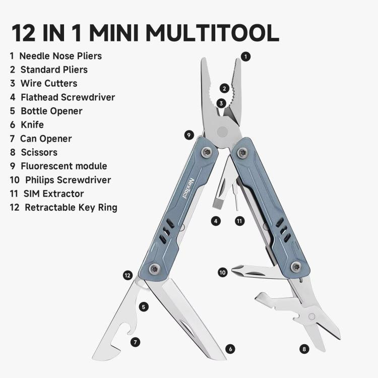 NexTool S11 Mini Sailor 11-In-1 Outdoor Multi Tool Pocket Knife Folding Pliers Wire Cutters EDC Survival Kit